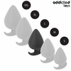 Addicted Toys Silicone Intimate Plug Size L - 8 cm, Ergonomic Base, Juodas