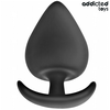 Addicted Toys Silicone Intimate Plug Size L - 8 cm, Ergonomic Base, Juodas
