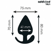Addicted Toys Silicone Intimate Plug Size L - 8 cm, Ergonomic Base, Juodas
