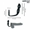 Addicted Toys Silicone Plug with Support Ring Model 2 - Juodas, 197 mm