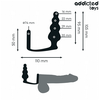 Addicted Toys Silicone Intimate Plug with Ring Model 5 - Juodas, 235 mm