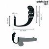 Addicted Toys Silicone Intimate Plug with Ring Model 4 - Juodas, 204 mm