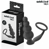 Addicted Toys Silicone Intimate Plug with Ring Model 5 - Juodas, 235 mm