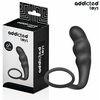 Addicted Toys Silicone Intimate Plug with Ring Model 4 - Juodas, 204 mm