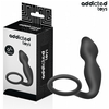 Addicted Toys Silicone Plug with Support Ring Model 2 - Juodas, 197 mm