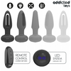 Addicted Toys Vibrating Plug with Remote &amp; Oscillating Silicone Tip 130mm