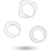 ADDICTED TOYS C-Ring Set Clear - Flexible Silicone Support Rings, 3 Sizes