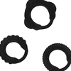 Addicted Toys Set of 3 Juodas Silicone Support Rings - Adjustable Sizes