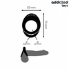 Addicted Toys Double Ring System Silicone Juodas - Textured Support 72 mm