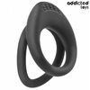 Addicted Toys Double Ring System Silicone Juodas - Textured Support 72 mm