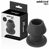 Addicted Toys Extreme Hollow Silicone Plug Size S 7.5 cm - Juodas
