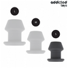 Addicted Toys Extreme Hollow Silicone Plug Size S 7.5 cm - Juodas