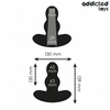Addicted Toys XL Hollow Silicone Plug - Anatomical, Juodas, 13.9 cm