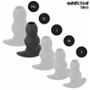 Addicted Toys XL Hollow Silicone Plug - Anatomical, Juodas, 13.9 cm