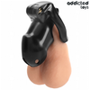 Addicted Toys Locked Chastity Device Midnight Cell Size M 4.2cm Juodas