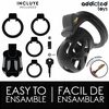 ADDICTED TOYS Locked Silent Keep Chastity System 7.5cm Juodas Set