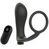 Addicted Toys Juodas Rechargeable Anal Plug &amp; Ring Set with Remote Control