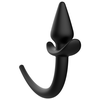 Addicted Toys Puppy Tail Silicone Plug - Ergonomic, Juodas, 7 cm