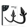 Addicted Toys Puppy Tail Silicone Plug - Ergonomic, Juodas, 7 cm