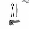 Addicted Toys Silicone Adjustable Ring - Single Loop, 19.5 cm, Juodas