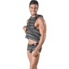 Anais Men Accesories Anais Men Aegis Hooded T-Shirt XL - Modern Gray Check Pattern