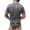 Anais Men Accesories ANAIS MEN Balance T-Shirt S Juodas-Pilkas Checked Microfiber Comfort Fit