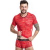 Anais Men Accesories Anais Men Brave Raudona Lace Floral T-Shirt S - European Design