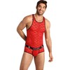 Anais Men Accesories ANAIS Men Brave Top XL - Raudona Floral Lace Sleeveless Shirt