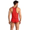 Anais Men Accesories ANAIS Men Brave Top XL - Raudona Floral Lace Sleeveless Shirt