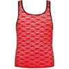 Anais Men Accesories ANAIS Men Brave Top XL - Raudona Floral Lace Sleeveless Shirt
