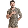 Anais Men Accesories ANAIS MEN Mercury T-shirt L - Microfiber Animal Print, Comfort Fit