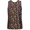 Anais Men Accesories ANAIS MEN Mexico Top L - Sleeveless Modal Shirt with Floral &amp; Skull Print
