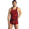 Anais Men Accesories ANAIS MEN Savage Top L - Raudona Microfiber, Animal Print, Sleeveless Fit