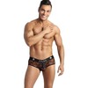 Anais Men Jock Anais Men Chill Jock Bikini XL - Juodas Mesh with Palm Print, Open Back