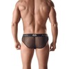 ANAIS MEN SLIP &amp; THONG ANAIS MEN ARES Slip XL - Leather &amp; Mesh Comfort Shorts, Juodas
