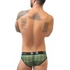 ANAIS MEN SLIP &amp; THONG Anais Men Magic Slip S - Žalias &amp; Juodas Lycra Briefs, Size S