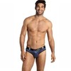 ANAIS MEN SLIP &amp; THONG Mėlyna ANAIS MEN Naval Slip S - Navy Mėlyna Satin-Striped Briefs, Comfortable Fit