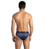 ANAIS MEN SLIP &amp; THONG Mėlyna ANAIS MEN Naval Slip XL - Navy Mėlyna Mesh Briefs with Satin Stripes