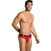 ANAIS MEN SLIP &amp; THONG ANAIS Men SOUL Slip S - Raudona Microfiber Briefs with Juodas Trim