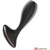 ANBIGUO Vernet Anal Plug with WatchMe Remote, 7 Modes, Silicone, Juodas