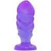 Baile Anal Baile Unisex Plug with Lilac Suction Cup, Flexible PVC, Medium Size