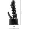 Baile Power Head Juodas - Interchangeable Massager Attachment TPR