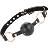Begme Black Edition BEGME Juodas Edition Vegan Leather Breathable Ball Gag Adjustable