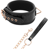 Begme Black Edition BEGME Juodas Edition Premium Vegan Leather Collar with Neoprene Lining