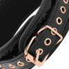 Begme Black Edition BEGME Juodas Edition Premium Vegan Leather Collar with Neoprene Lining