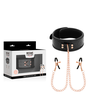 Begme Black Edition BEGME Juodas Edition Adjustable Collar with Neoprene &amp; Nipple Clips