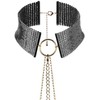 Bijoux Desire Metallique Bijoux Indiscrets Desir Metallique Juodas Adjustable Mesh Choker &amp; Chain