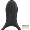 Brilly Glam Alan Intimate Ring Juodas-Sidabrinis USB Rechargeable, Watchme Ready