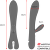 Brilly Glam Erik Dual Motor Silicone Vibrator Juodas USB, Remote Ready