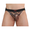 BURN JOCK SNAKE Juodas M - Premium Mesh Jockstrap with Shiny Accents